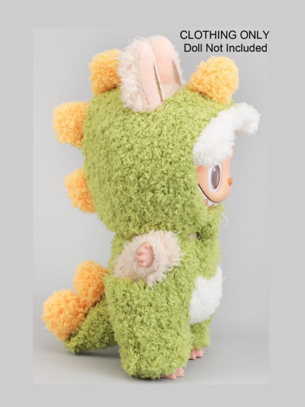Labubu Green Dinosaur Outfit